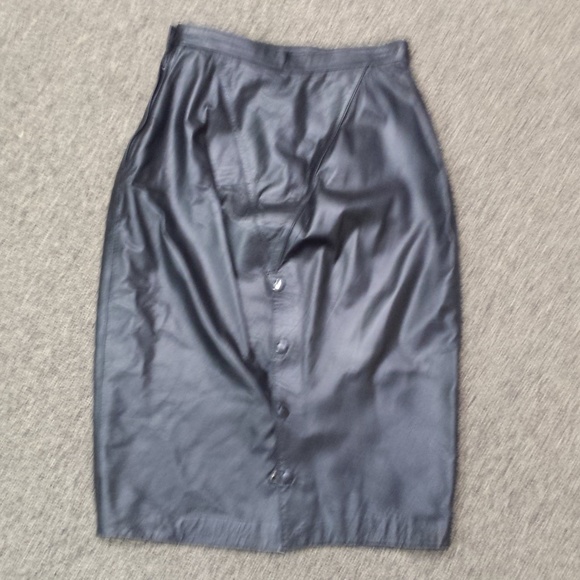 Vintage Leather Pencil Skirt - Picture 2 of 5